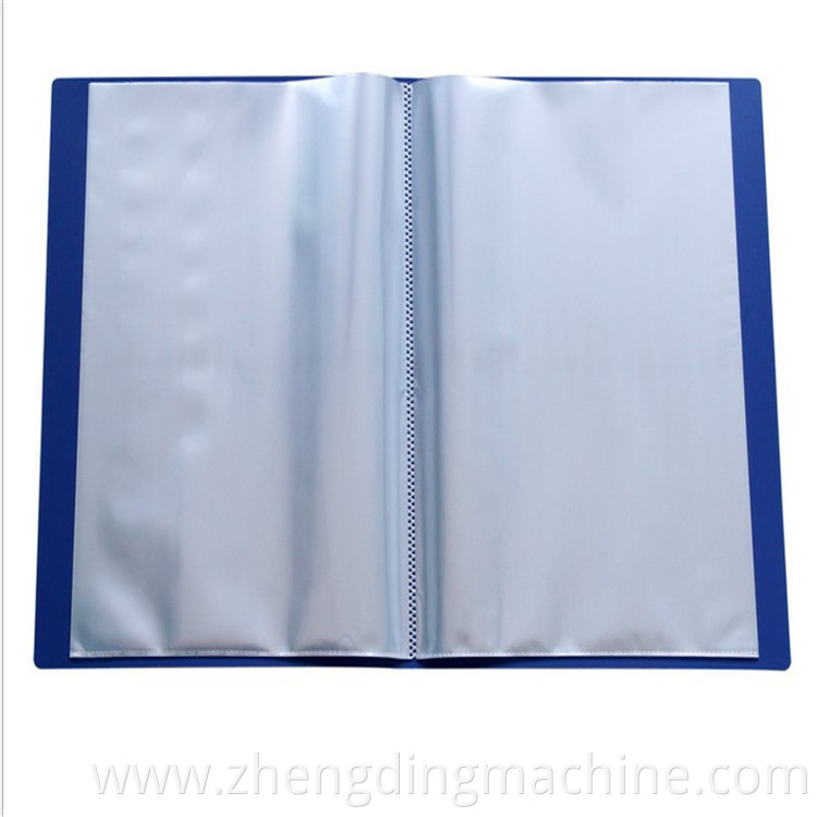 make sheet protector and inner pocket display book inner pocket making machine